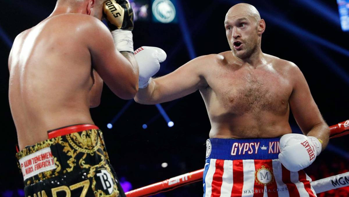 Видео досрочной победы Тайсона Фьюри в бою за титул от WBO