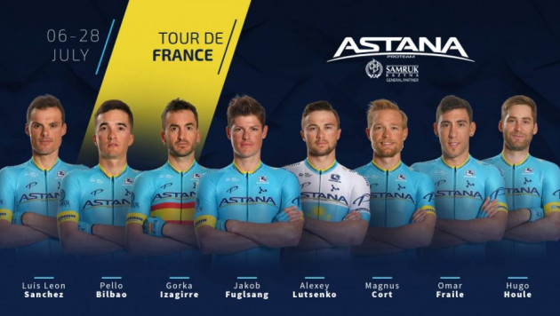 Велокоманда "Астана" объявила состав на "Тур де Франс-2019"