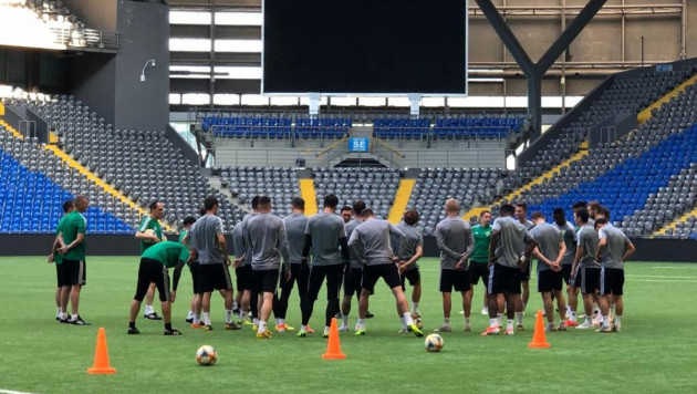 "Тобол" провел тренировку на "Астана Арене" накануне ответного матча Лиги Европы