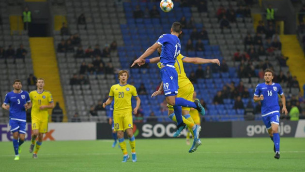 Видео голов и обзор матча Казахстан - Кипр в отборе на Евро-2020