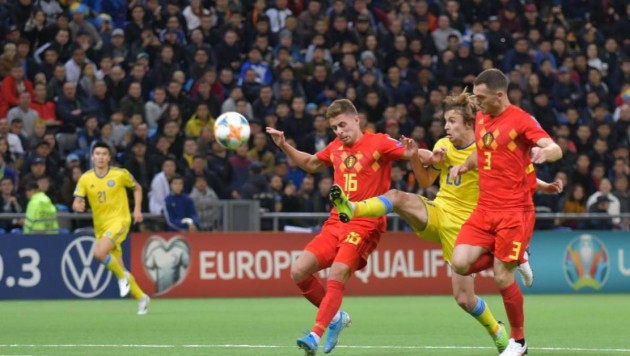 Мы не были мальчиками для битья - форвард сборной Казахстана о поражении от Бельгии в отборе на Евро-2020