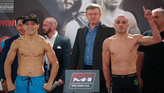 Казахстанец победил экс-бойца UFC в поединке за титул временного чемпиона M-1 Challengе