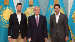 Президент Казахстана встретился с Надалем и Джоковичем