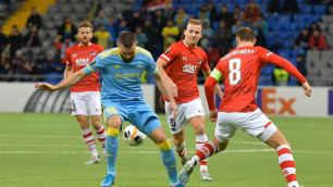"Астана" проигрывает голландскому АЗ после первого тайма матча группы Лиги Европы