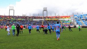 В Перу болельщики выбежали на поле и вместе с футболистами атаковали судью 