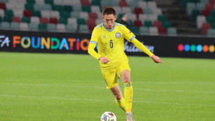 Футболист сборной Казахстана забил гол-красавец ударом с центра поля в матче Лиги наций