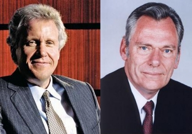 Президент компании General Electric Джеффри Иммельт (слева) и генеральный директор компании Southwest Airlines Герб Келлегер (справа)