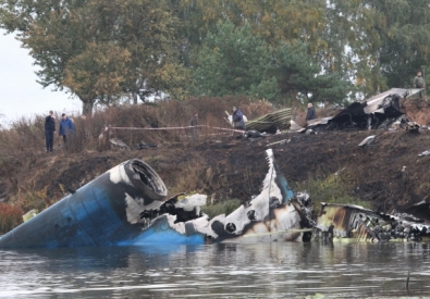 Место крушения Як-42  под Ярославлем. 
©РИА Новости