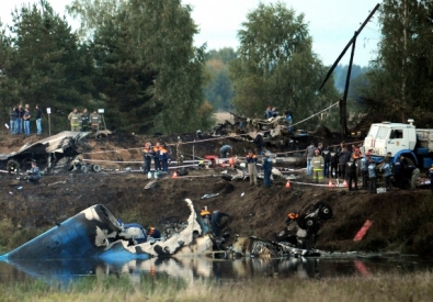 Крушение самолета Як-42 под Ярославлем. Фото РИА Новости