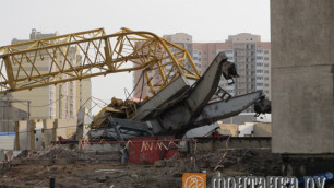 Строительный кран упал на роддом в Москве