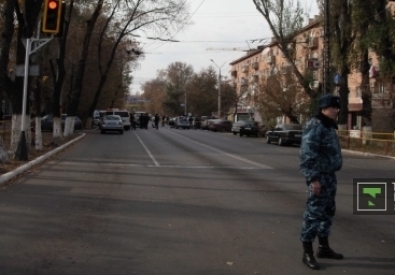 Место взрыва в Таразе. Перекресток улиц Абая и Казыбек би. ©Денис Храмов