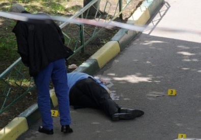 Место убийства Юрия Буданова. ©РИА Новости