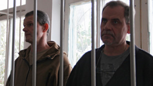 Владимир Садовничий (слева) и гражданин Эстонии Алексей Руденко. ©РИА Новости