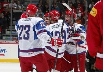 Хоккеисты молодежной сборной России. Фото с официального сайта турнира