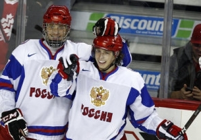 Хоккеисты молодежной сборной России. ©РИА Новости