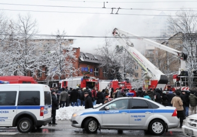 На месте взрыва в московском ресторане. ©РИА Новости