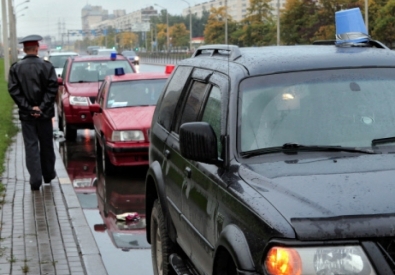 Автомобилисты сообщества "Синие ведерки". Фото ©РИА Новости