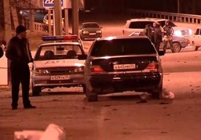 На месте взрыва в Дагестане. Кадр телеканала "Россия 24"