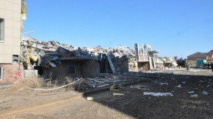 Обрушившийся дом. Фото с сайта ekaraganda.kz