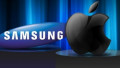 Коллаж с логотипами компаний Samsung и Apple с сайта Vesti.kz