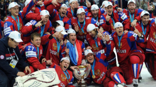 Сборная России по хоккею с заветным кубком. Фото РИА Новости, 
Алексей Филиппов