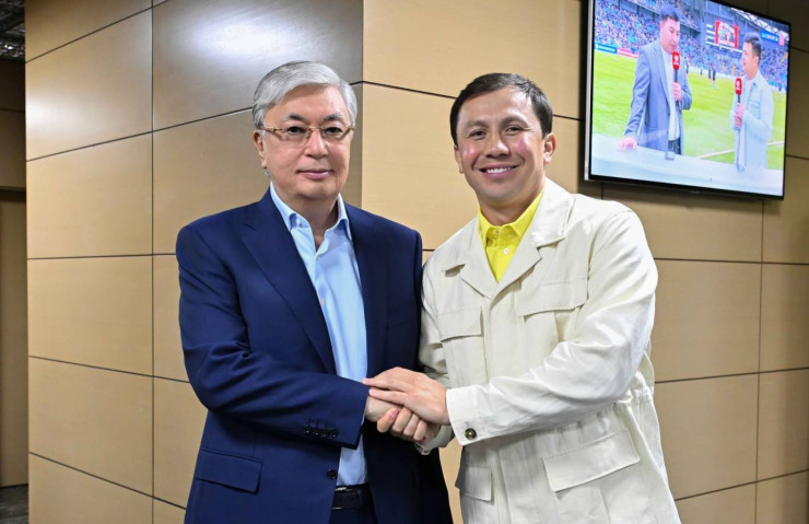 Президент Казахстана Касым-Жомарт Токаев и Геннадий Головкин