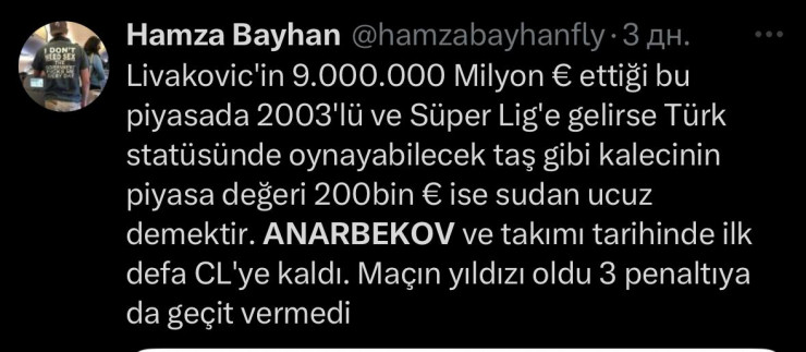 Анарбеков и Турция