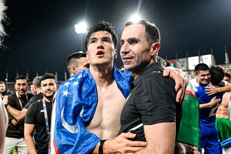 Элдор Шомуродов и Тимур Кападзе после выхода на ЧМ-2026