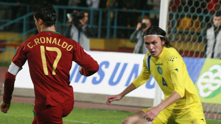 Криштиану Роналду и Максим Жалмагамбетов