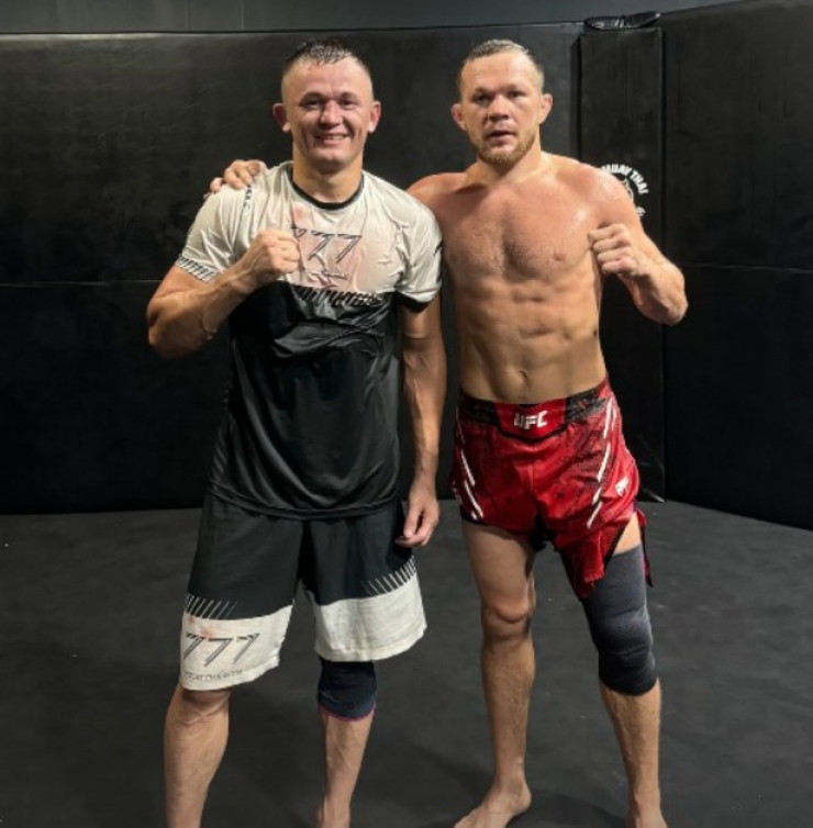 Бекзат Алмахан и Пётр Ян на тренировке