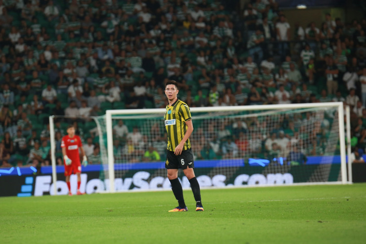 Адилет Садыбеков в матче 