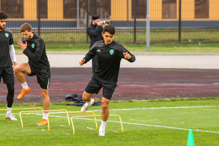 Галымжан Кенжебек на тренировке 