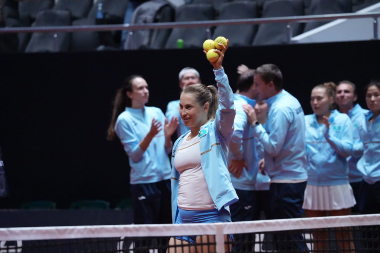 Путинцева празднует выход Казахстана на чемпионат мира